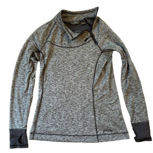 Eddie Bauer Grey Athletic Sports Running Jacket Sweatshirt Pull Over Size Medium
